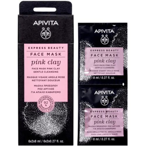 APIVITA Roze Klei Masker 12 x 8 ml