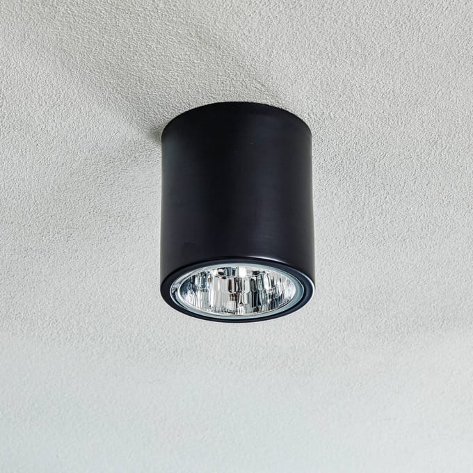 Luminex Plafondspot downlight Round in zwart, Ø 13,3 cm