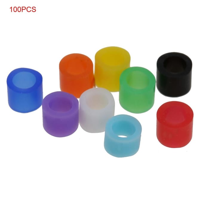 100 stuks Doos Orthodontische Code Ringen Meerkleurig Universeel Tandheelkundig Instrument Autoclaveerbare Ringen gray