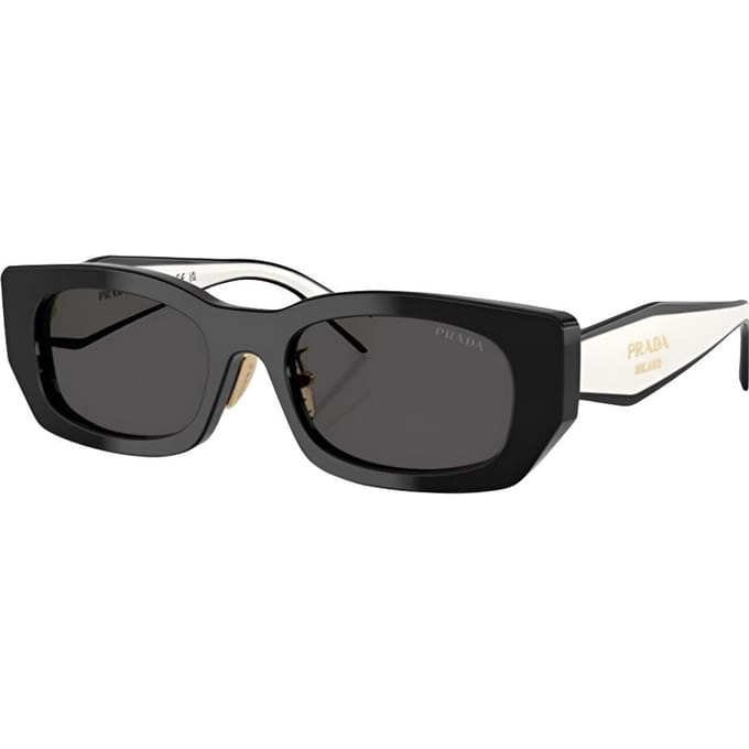 Lunettes de soleil carrées à design mixte Prada Lunettes de soleil femme Noir 0PRB05S09Q08Z53 Basic Packaging-Eyeglass Case+Box gray