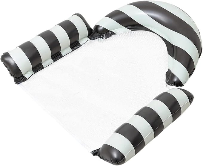 Zwembad Lounger - Drijvend Bed - Ontspannen Drijven - Ergonomisch Ontwerp - 111 x 107 cm - Wit