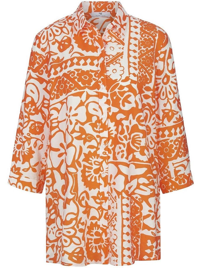 Lange blouse 3/4-mouwen Van Peter Hahn wit