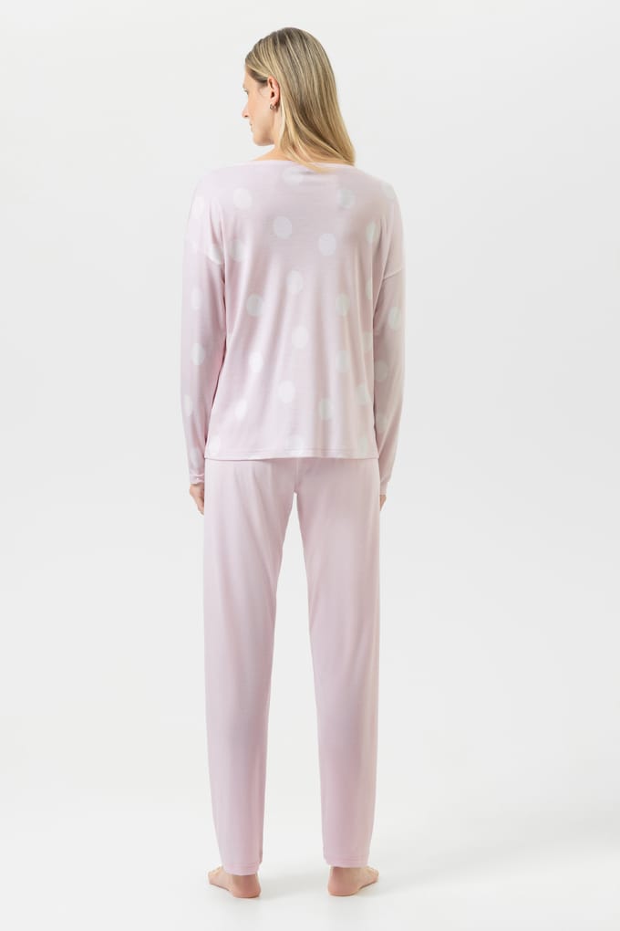 Lange pyjama Serie Pretty Dots Pink Parfait