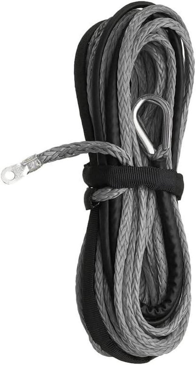 Synthetisch Touw - Trekband Kabel - Voertuig Berging - Hoge Sterkte - 15 Meter - Grijs