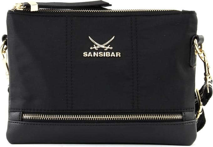 Sansibar Schoudertas Gordeltas Zip Bag Black Zwart