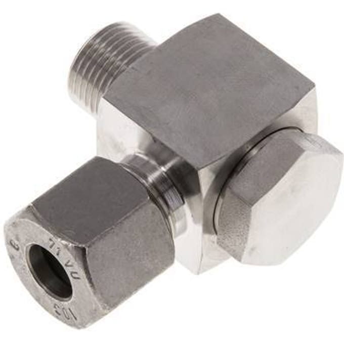 10S & G3/8'' RVS Swivel Joint Snijringkoppeling Buitendraad 400bar Draaibaar ISO 8434-1