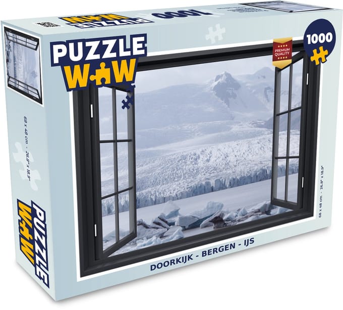 Puzzel Doorkijk - Berg - IJs - Legpuzzel - Puzzel 1000 stukjes volwassenen
