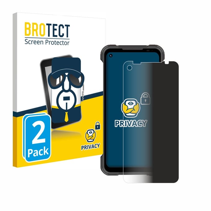BROTECT - privacy screenprotector voor Doogee S97 Pro - Folie Beschermfolie Blauwlichtfilter 2 Stuks