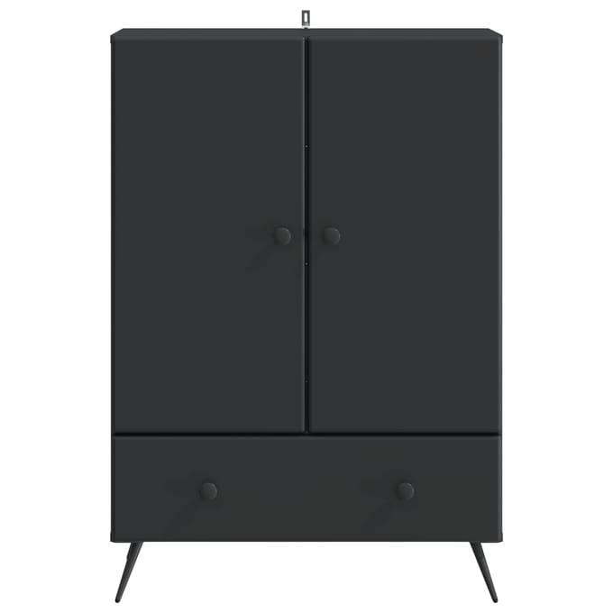 vidaXL - Dressoir - Zwart - 66 - x - 34,5 - x - 95 - cm - Bewerkt - hout