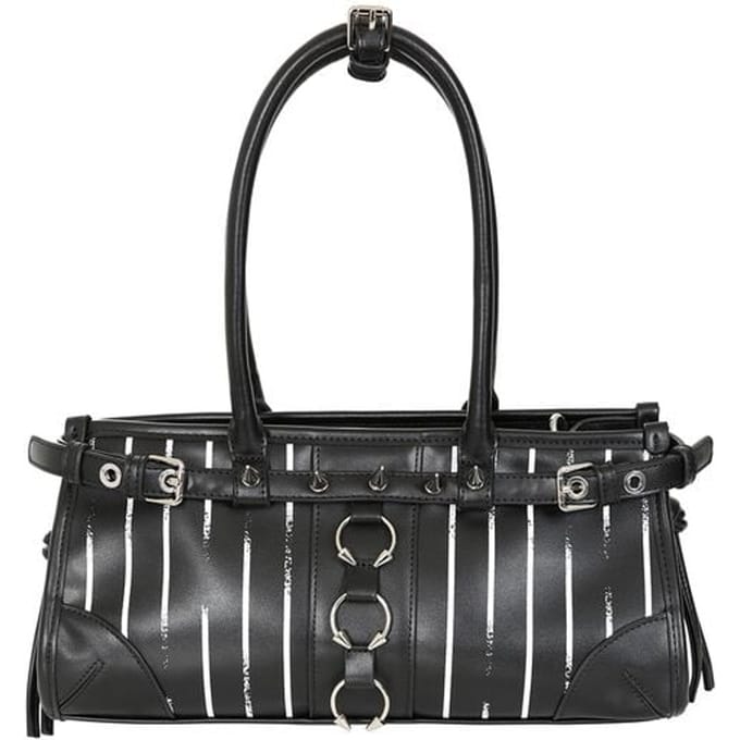 Banned - Gothic Handtas - Black Thorn - voor Vrouwen - zwart-wit