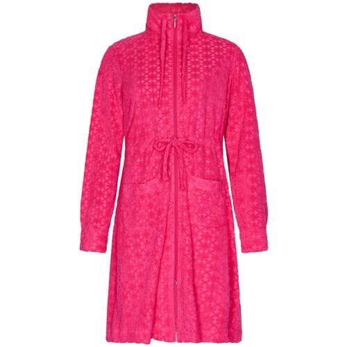Pastunette - Badjas - Paradise Pink - Badstof - Roze - Rits - Maat S