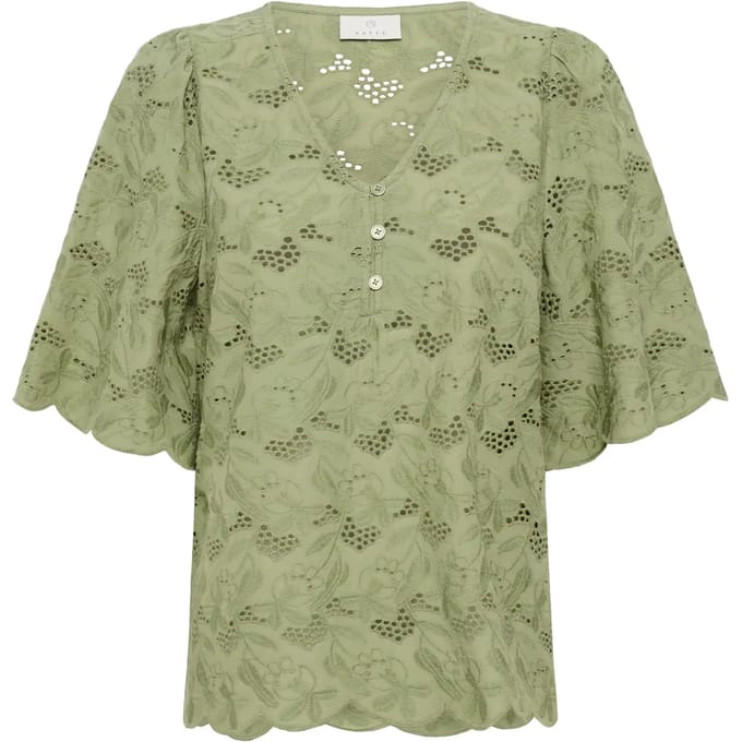 Blouse met lange mouwen A-shape Oil Green