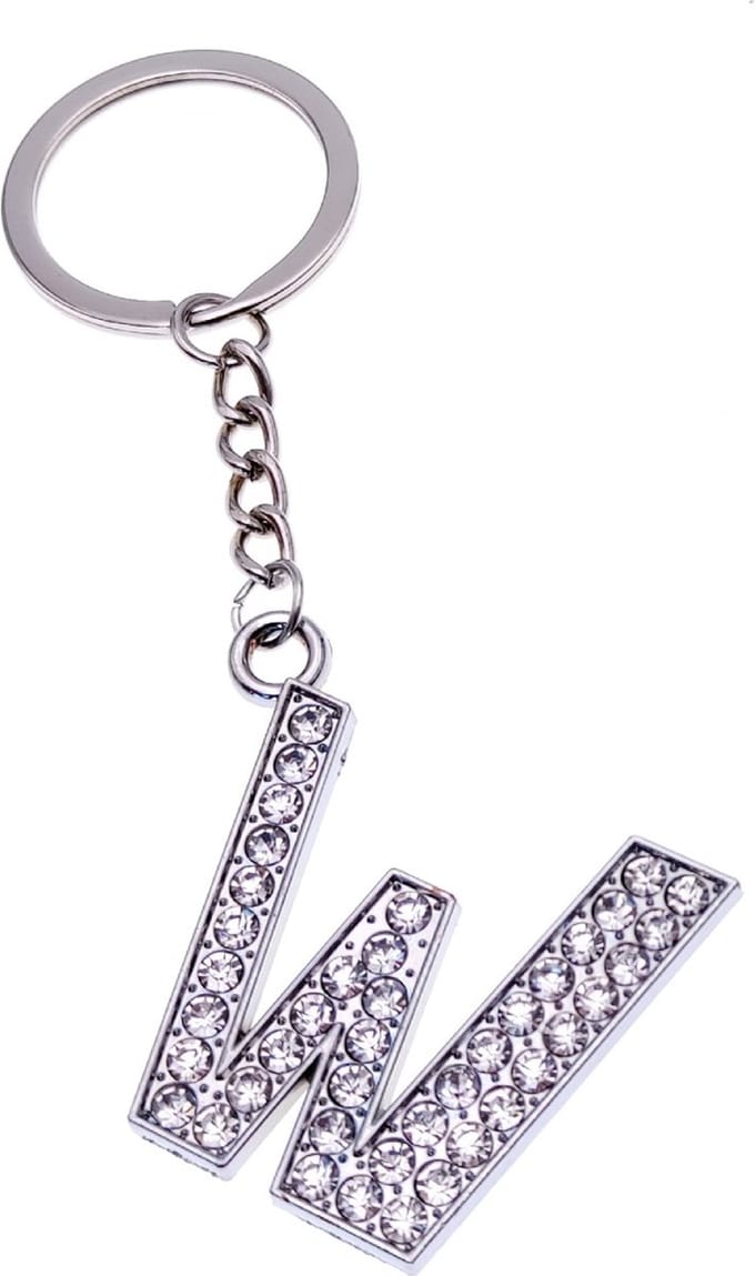 Sleutelhanger Diamant Letter - W