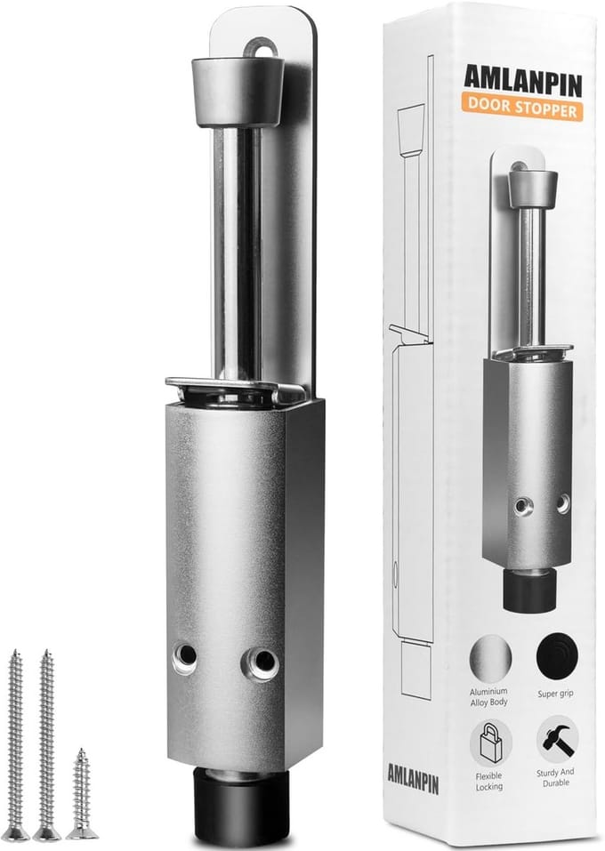 Telescopische deurstop - Voetbediende heavy duty deurhouder voor buiten