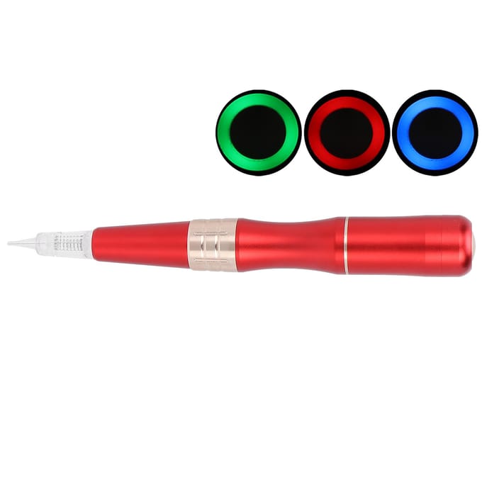 Machine de tatouage semi-permanente sans fil pour sourcils, eye-liner, lèvres  (rouge ) EU Plug or