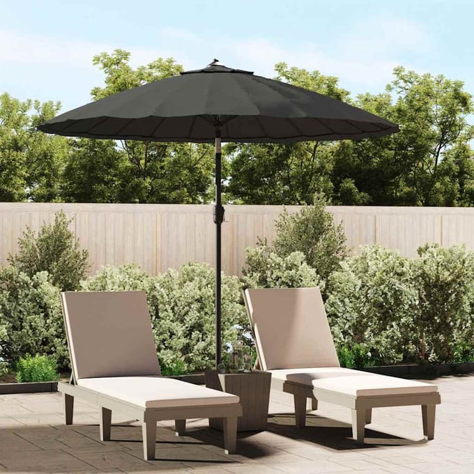 vidaXL - Parasol - met - aluminium - paal - 250 - cm - antraciet