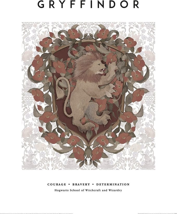 Harry Potter Gryffindor Crest Art Print 30x40cm | Poster