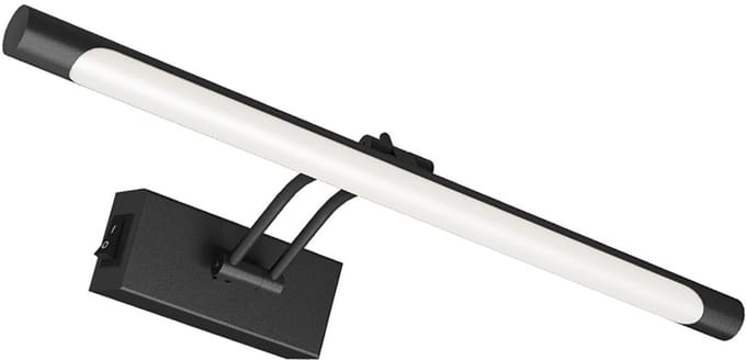 Braytron - LED Badkamer Spiegellamp Sara - 8W - 400x175mm - Lichtkleur verstelbaar - Mat zwart
