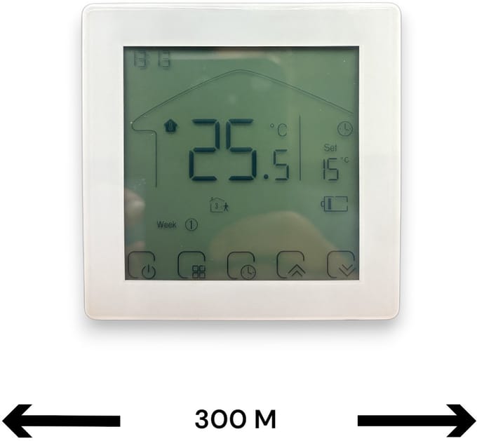 Thermostaat | Wifi | Touchscreen | Draadloos | Programmeerbaar | Tuya Smart Life | Wit
