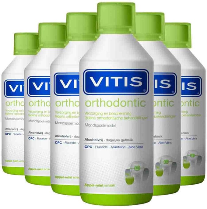 Vitis - Mondwater Orthodontic - 6 x 500 ml - Voordeelverpakking