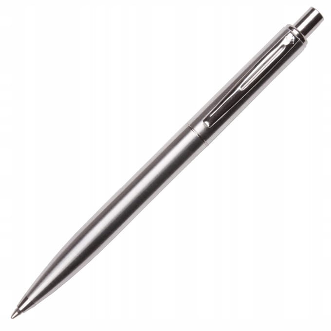 Zenith 10 Silver Automatische Pen - Blauwe Inkt, Metalen Behuizing