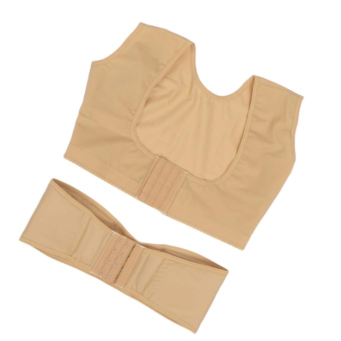 Top voor borstvorming na operatie met sluiting aan de voorkant, elastisch, ademend, houdingscorrector, compressietop M beige