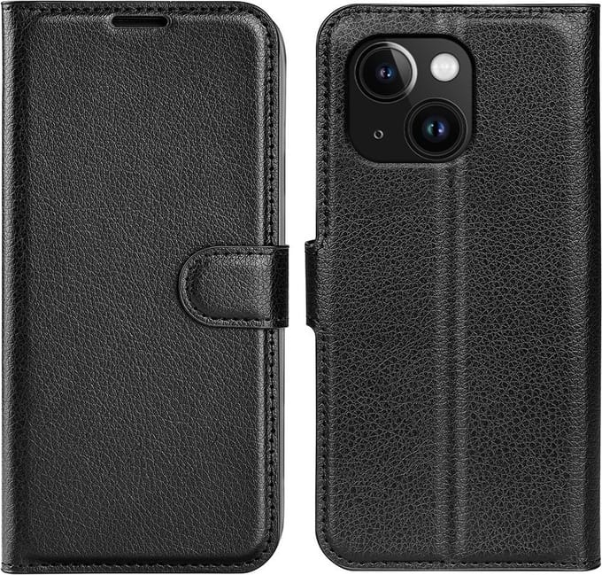 Coverup Hoesje - Geschikt voor iPhone 15 Plus Hoesje - Coverup Book Case - Zwart