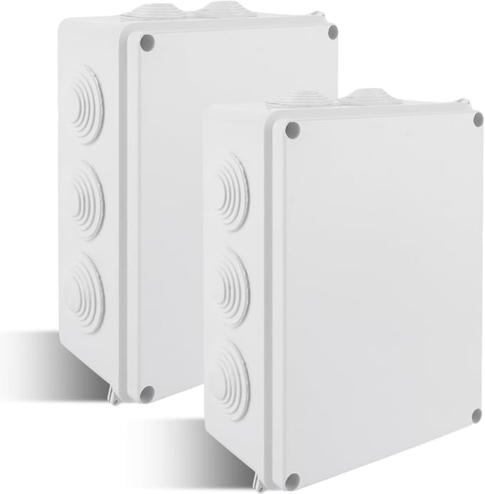 Waterdichte verdeeldoos 2 stuks - ABS - 200 x 155 x 80 mm - IP65