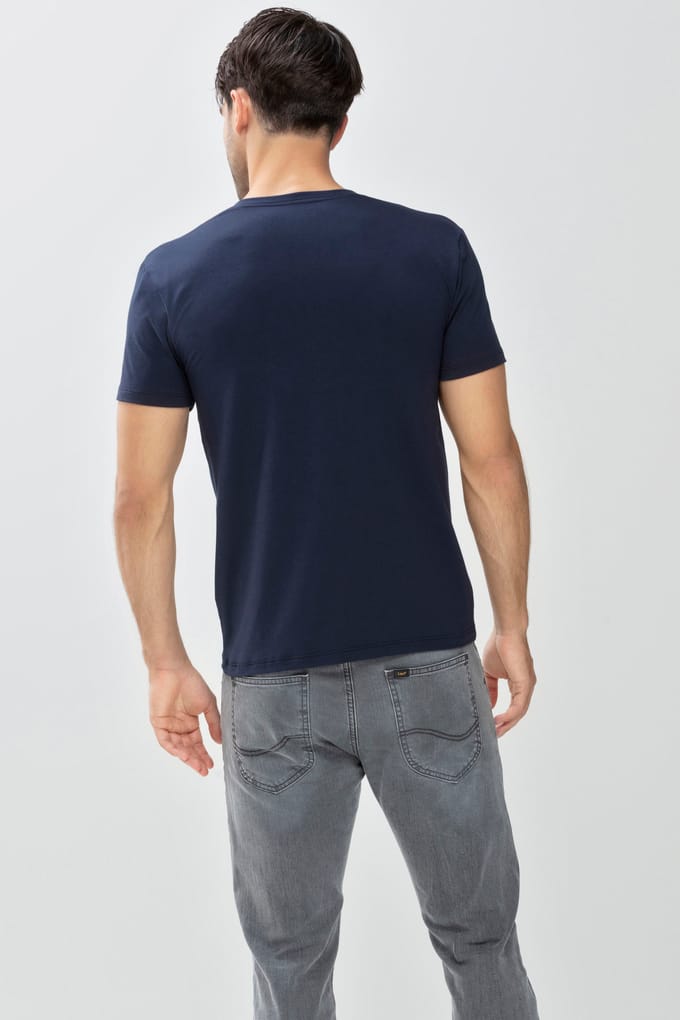 V-neck Serie Dry Cotton Colour Yacht Blue