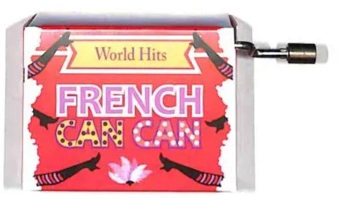 Draai Muziekdoosje wereldhits French Can Can