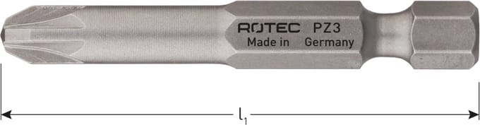 Rotec PRO Krachtbit PZ 2, L=70, E6.3, BASIC (vpe 10)