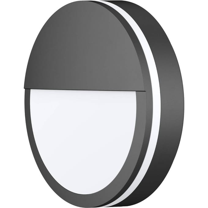 LED buiten wandlamp CMD 9085, antraciet, Ø 25 cm, lens
