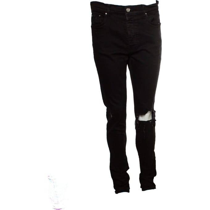 Amiri, Zwarte distressed jeans