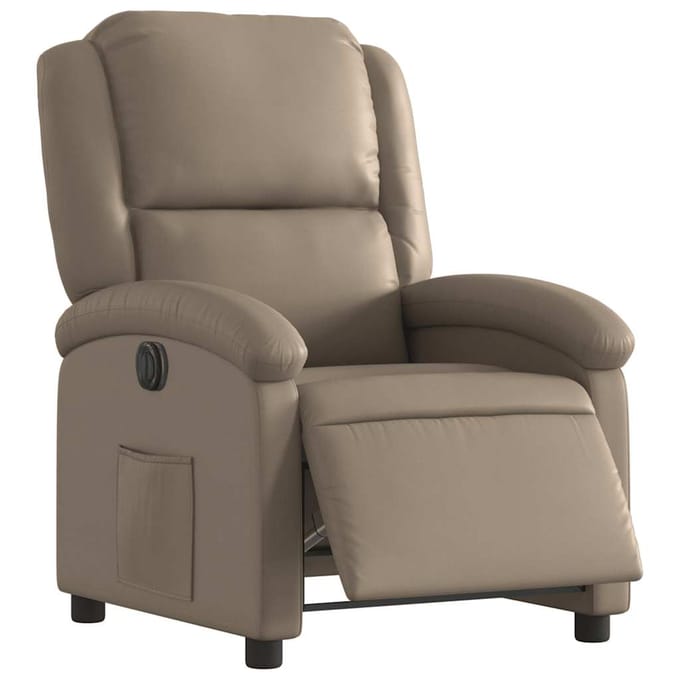 vidaXL - Fauteuil - verstelbaar - elektrisch - kunstleer - cappuccinokleurig
