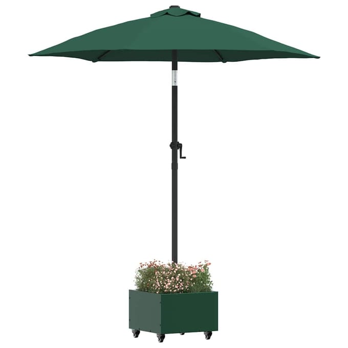 vidaXL - Parasolvoet - 11.75 - kg - Groen - Staal - Vierkant
