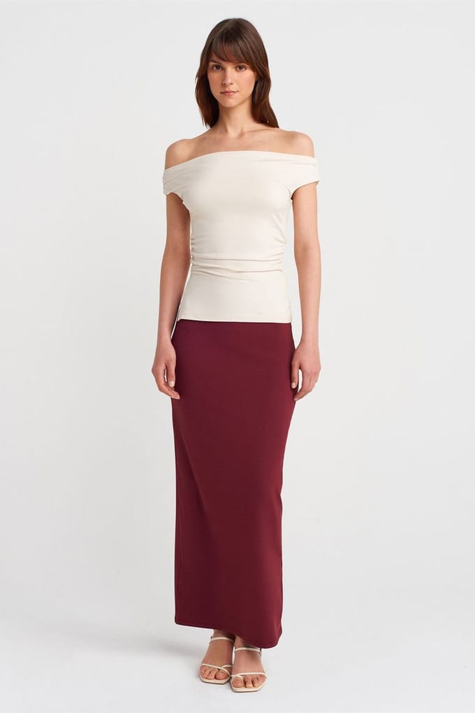 Hoge Taille Maxi Potloodrok
