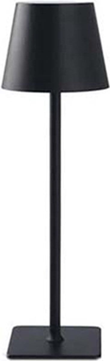 Fedec Draadloze Tafellamp - Dimbaar - ∅11 x 38 cm - IP44 Waterdicht - Zwart
