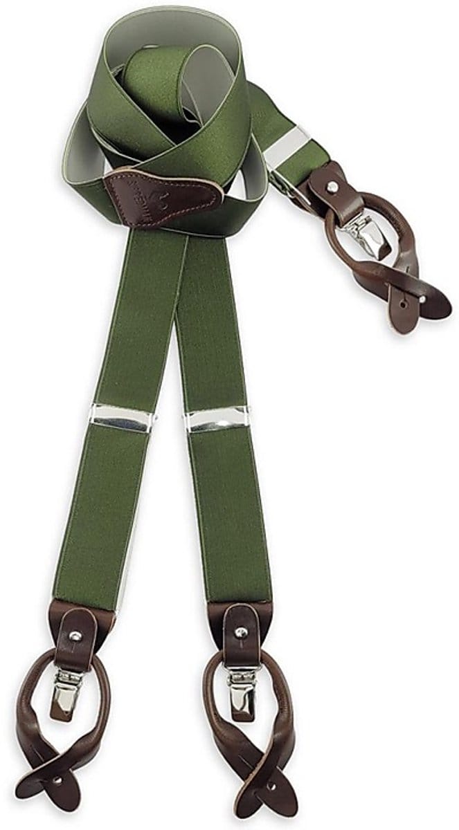 Sir Redman - Bretels - bretels Majestic Stretch Dark Green - donkergroen