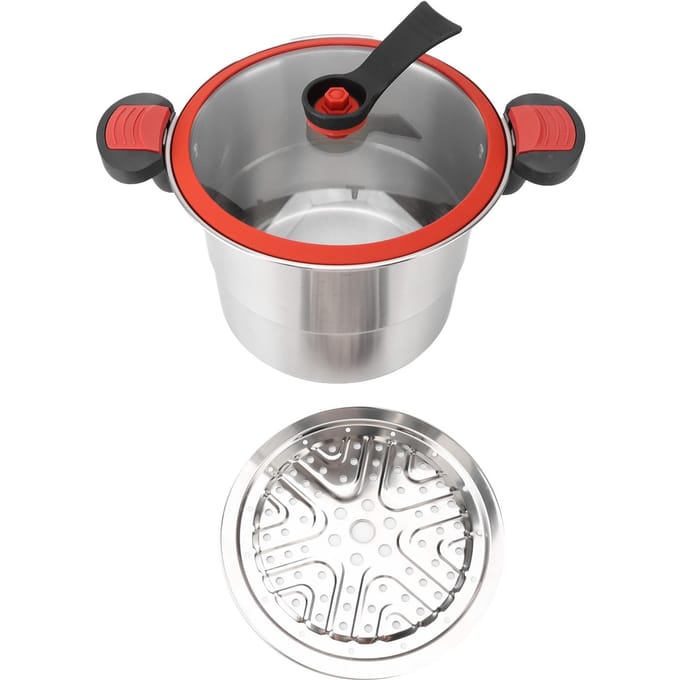 Micro Autocuiseur Acier Inoxydable 304 Antidéflagrant 7L Grande Capacité Double Oreille Micro Pression L gray