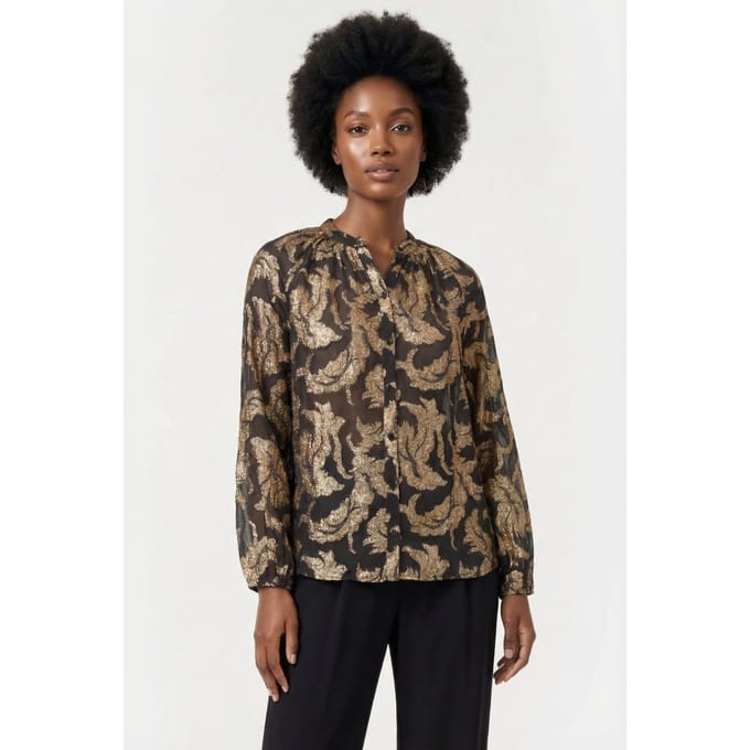 Knitted Loes Blouse Antra Größe: S | Blusen Outlet | Damen