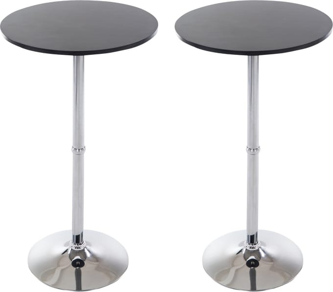 CLP Set van 2 metalen Statafels - Partytafel Bartafel - Hout - zwart