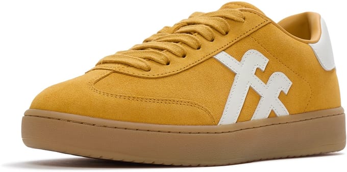 FitFlop The Dash T-Toe Suede Sneakers GEEL - Maat 42