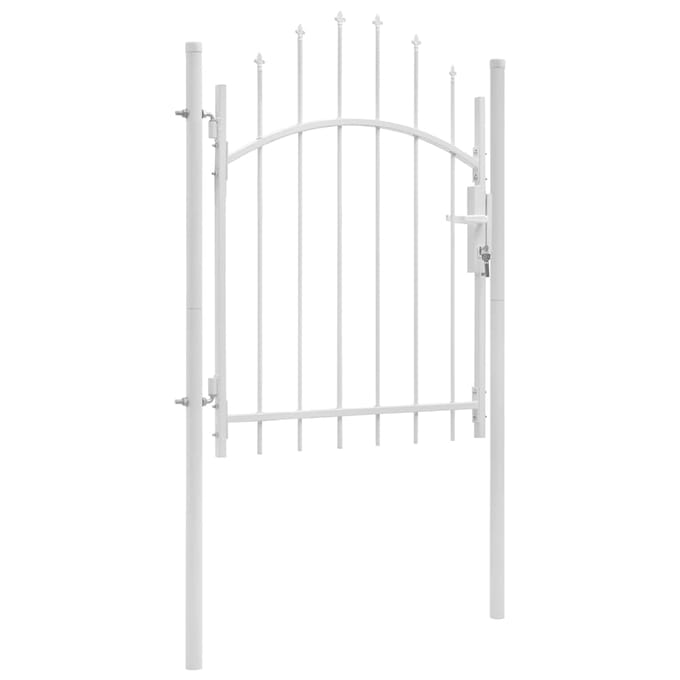 vidaXL - Tuinpoort - Woerden - staal - 1x1,25 - m - wit