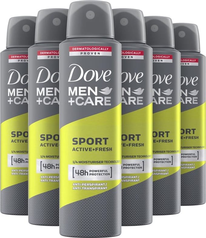Dove Men + Care Active Fresh Sport Deodorant Spray - 6 x 250 ml