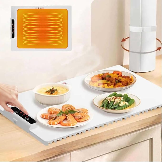 Elektrische Warmhoudplaat - Voedselwarmer - Snelle Verwarming - Instelbare Temperatuur - 24x15 Inch
