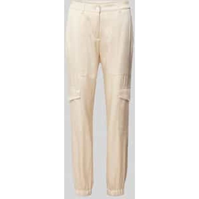 Slim fit cargobroek met siernaden, model 'KARO'