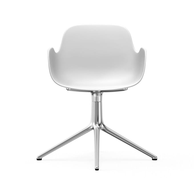 Normann Copenhagen - Form Draaifauteuil - wit - aluminium