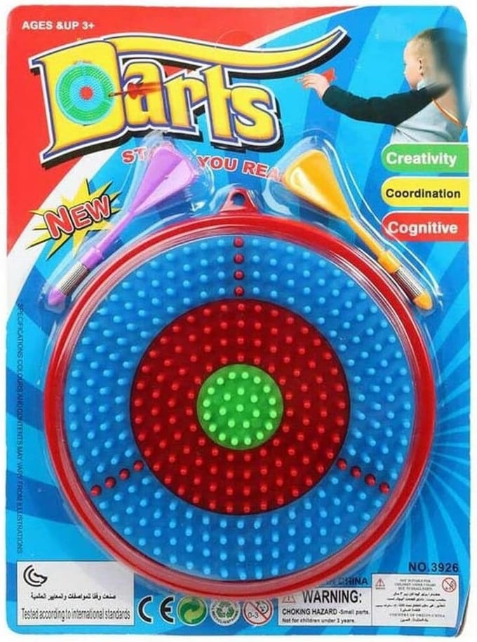 Dartbord - Spelbord - Kinderen Spelen - Verschillende Ontwerpen - 38 x 20 cm - Meerkleurig