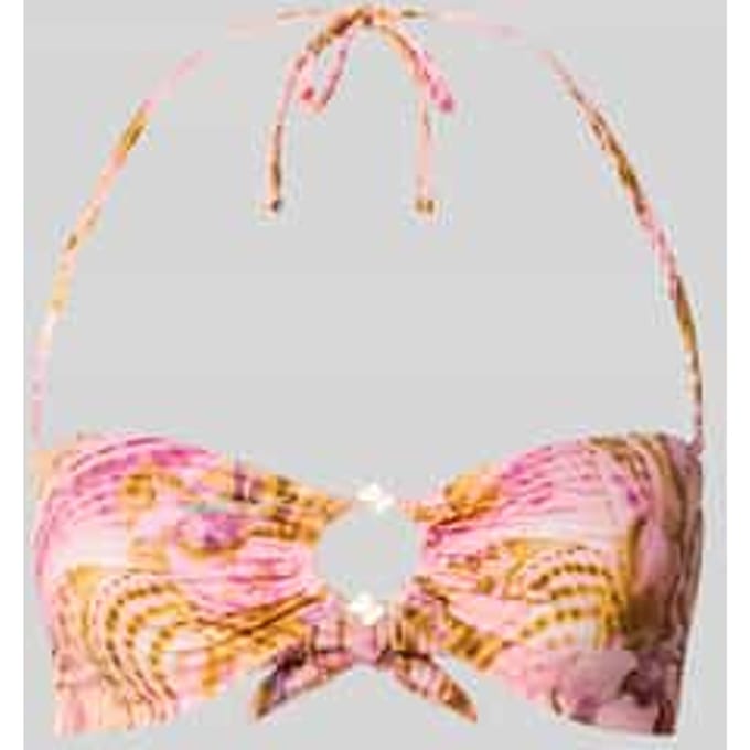 slim fit bikinitop met logodetail model 'Ines'