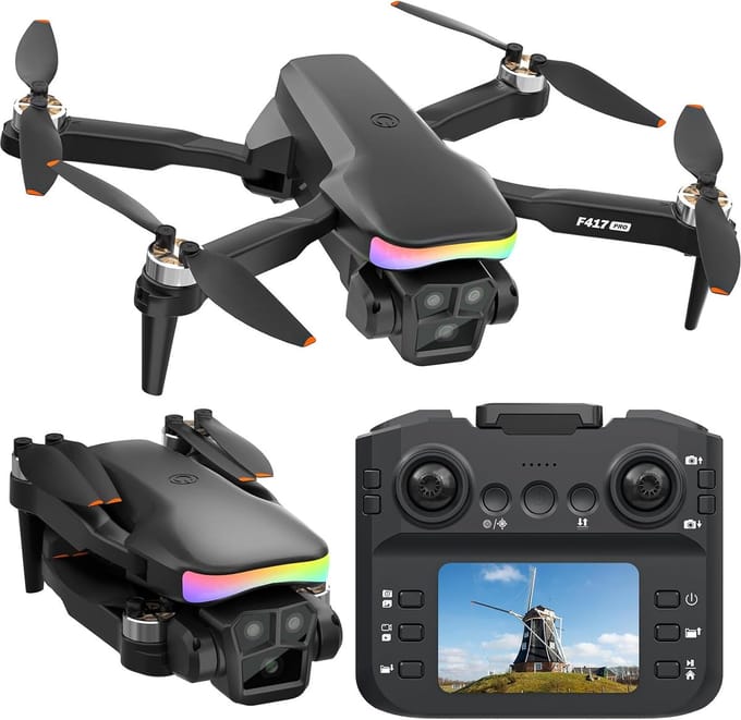 Drone met camera 1080p FPV mini drone met LCD afstandsbediening brushless motor 3D flips voor beginners en kinderen